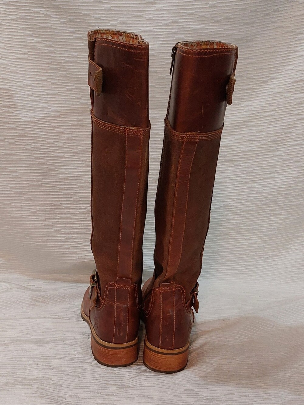 Timberland Earthkeepers Tall Leather Riding Boots - Chestnut Brown Size 8 - Picture 5 of 9